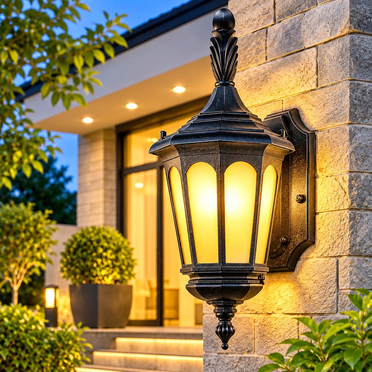 Outdoor Wall Lamp Black 50inch